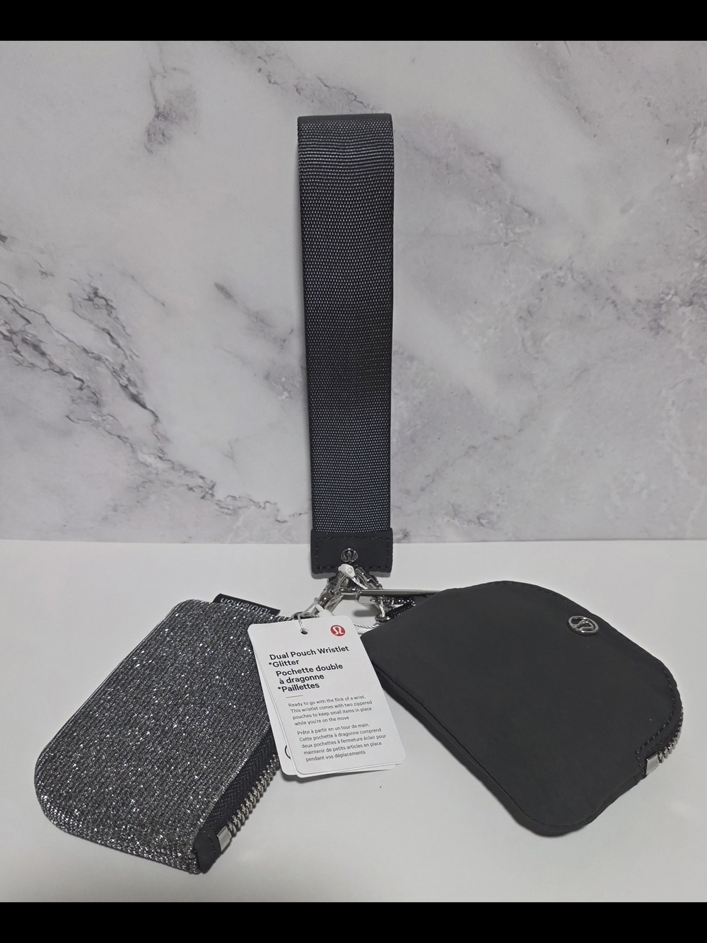 Lululemon Dual Pouch Wristlet in Glitter